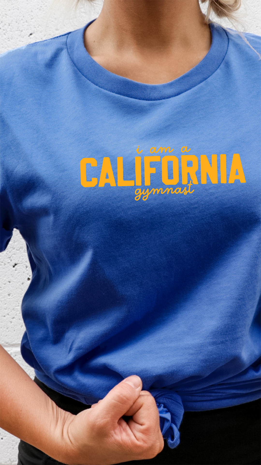 I am a CALIFORNIA gymnast Adult T-shirt