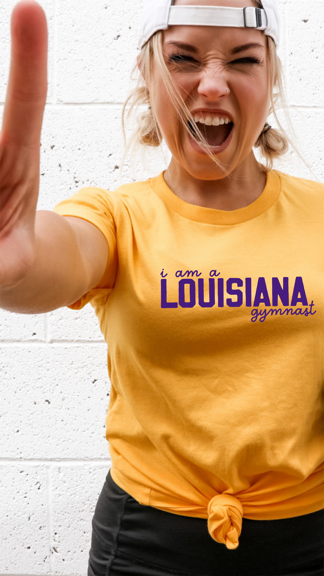 I am a LOUISIANA gymnast Adult T-shirt