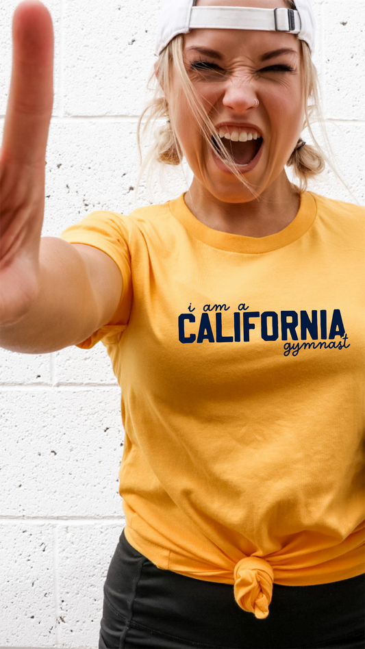 I am a CALIFORNIA gymnast Adult T-shirt