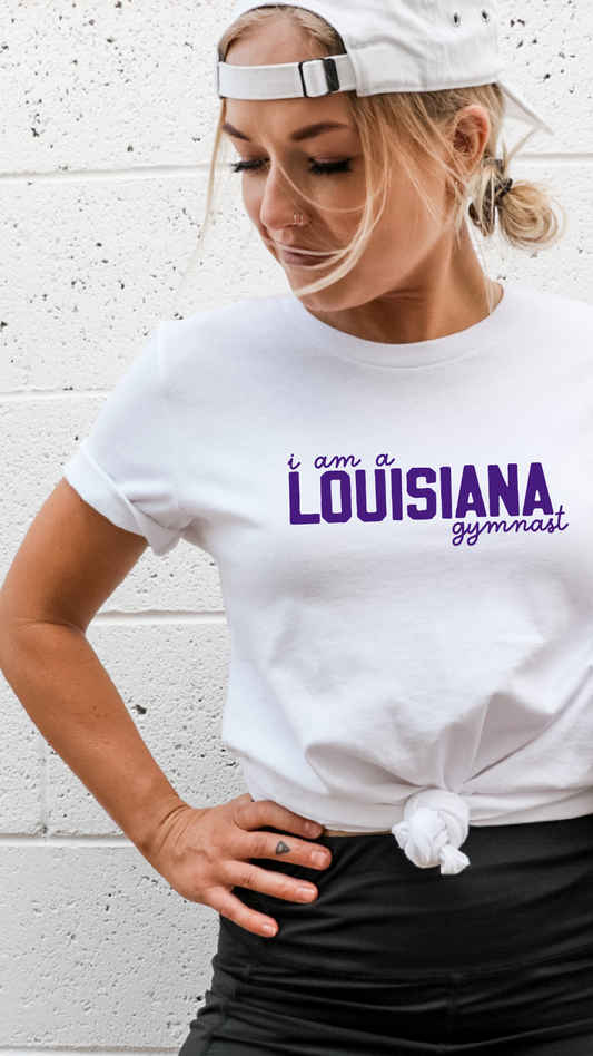 I am a LOUISIANA gymnast Adult T-shirt