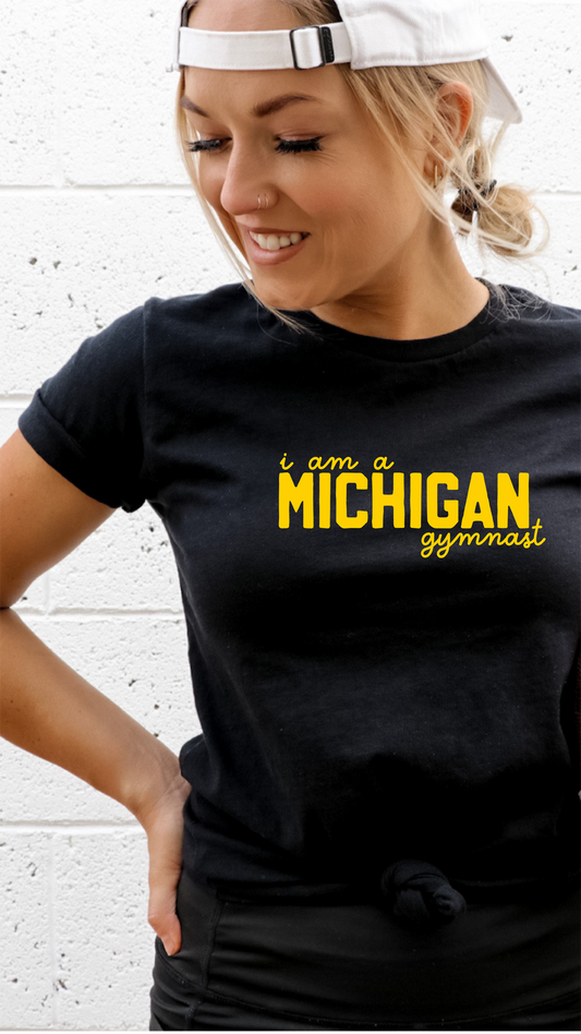 I am a MICHIGAN gymnast Adult T-shirt