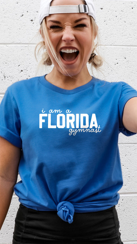 I am a FLORIDA gymnast - Adult t-shirt