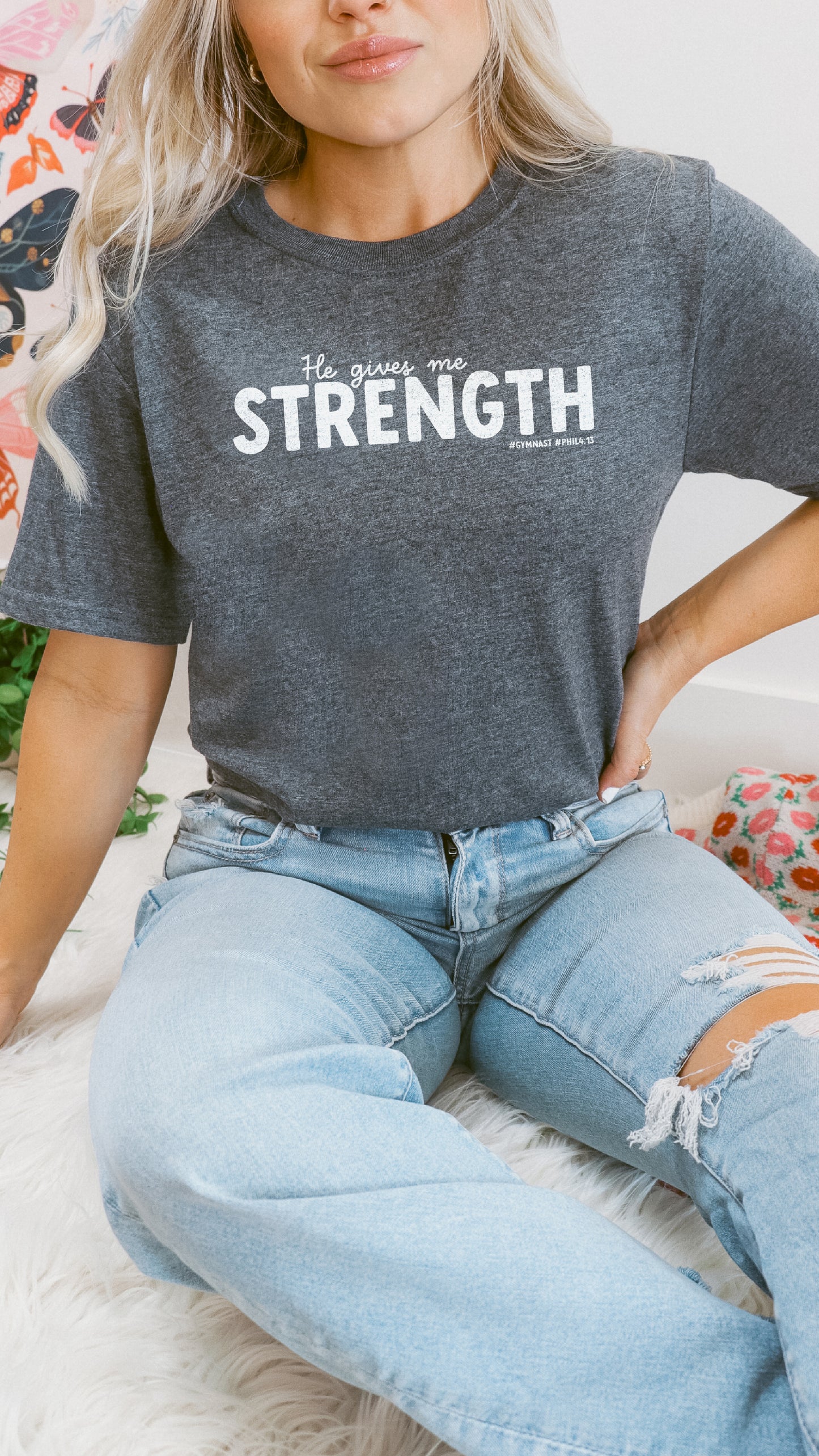 STRENGTH - Philippians 4:13 Gymnast Tee